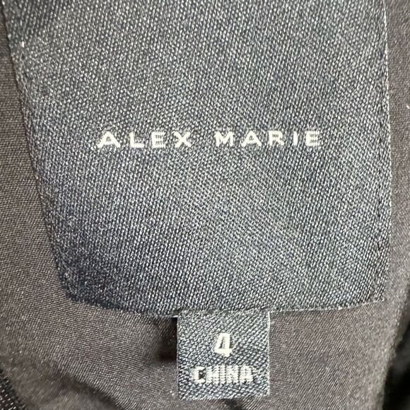 Alex Marie black wrap top wide leg jumpsuit size 4 - Picture 6 of 7